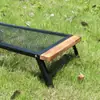 Mesa de churrasco externa Amazon mesa dobrável de camping rack de armazenamento portátil Rack de armazenamento anti-escaldante de faia