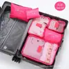 Bolsas de almacenamiento de viaje de tamaño pequeño, juego de seis piezas para empacar equipaje, bolsa organizadora para ropa, zapatos y calcetines, bolsa organizadora portátil para viaje de negocios