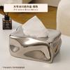Caja de Pañuelos de Cerámica Glaciar Creativa para Hogar, Sala de Estar, Mesa de Centro, Escritorio, Caja de Papel de Lujo Ligero, Avanzada, de Nicho