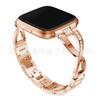 Adecuado para Fitbit versa Lite/vsa2 Diamante en forma de X Diamante acero inoxidable con correa de taladro