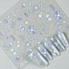 Nuevas pegatinas para uñas Redanco 5D con relieve rosa y azul, con diseño de concha y lazo, tridimensionales, He-1054