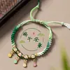 Pulsera tejida de cuerda de cinco colores del Festival del Bote del Dragón, pulsera de calabaza y zongzi para hombres, mujeres, parejas, hecha a mano, cuerda roja, hilos de cinco colores para niños
