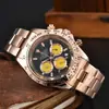 Reloj de pulsera multifunción de seis pines de Lao, reloj de moda para hombre, banda de acero, reloj de cuarzo, fabricantes, venta al por mayor, generación