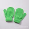 Novedad Color Caramelo Lindo Cálido Color Sólido Bolsa de Dedo Antiarañazos Guardería Bebé Niños Guantes de Punto Cálidos