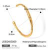 Wanxing Pulseira Aberta Esférica com Textura Irregular em Aço Inoxidável Europeu e Americano Nicho Alto Sentido Pulseira de Aço Titânio Transfronteiriça