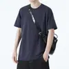 Camiseta Roman de Manga Curta Lyocell Natural Fresca de Verão 2026 para Homens e Mulheres, Camiseta Trendy de Seda Gelada de Secagem Rápida e Peso Pesado