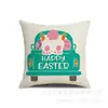 Decoración del Hogar Transfronteriza Funda de Almohada Conejo de Pascua Nórdico Cubierta para Cabecera de Sofá Funda de Almohada de Lino Venta al por Mayor Personalización