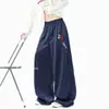 Pantalones casuales estampados estilo americano con tacto sedoso, unisex, de moda para otoño, hiphop, deportivos, de secado rápido, rectos, de pierna ancha