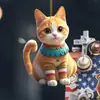 Nuevo Producto Creativo Gatito Lindo y Lindo Colgante Plano Transfronterizo Acrílico Colgante para Espejo Retrovisor de Coche Decoración del Hogar