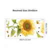 Girasol Abeja Autoadhesivo Pegatinas de Pared Planta Flor Foto Habitación Infantil Guardería Decorativo Sticker BR0384E
