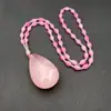 Corrente de beleza rosa para suéter moda versátil pingente imitação de pó de cera de abelha corrente para pendurar em vestido acessórios colar de bem-estar para live streaming