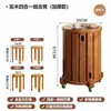 Bancos Redondos Apilables de Madera Maciza Engrosada, Bancos Plegables 4 en 1 Apilables, Bancos Apilables para Mesa de Comedor, Bancos Auxiliares para Mesa de Café