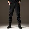 Pantalones de pana elegantes, suaves y amigables con la piel para hombre, pantalones joggers forrados de forro polar para otoño e invierno, corte holgado, talla grande, pants casuales