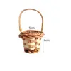 Mini Cesta de Mimbre, Cesta Pequeña, Cesta de Juguetes, Cesta Decorativa de Mimbre para Micro Paisajismo, Cesta Portátil Extra Pequeña