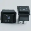 KCD4 Interruptor de Ajuste de 3 Posições para Aquecimento de Banco de Carro ON-OFF-ON 6 Pinos Interruptor de Modificação de Carro de 3 Posições