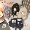 Mochila feminina novo estilo, versão coreana, para alunos do ensino fundamental e médio, fashion, moderna, fofa, de desenho animado, mochila fresca e estilosa