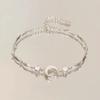 Pulsera Fresca Estrella Luna Hielo Triturado para Mujer Lujo Ligero Nicho Delicada Gama Alta Simple Personalidad Pulsera Versátil Novia