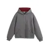 Roupas Vintage Outono 2025 Casal Cor Tendência Color-Block Camada de Ar Jaqueta Casual com Capuz Estilo Unissex Jaqueta para Homens e Mulheres