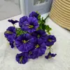 Amazon Transfronteiriça Simulação Flor Eucalipto 7 Galhos 35 Cabeças Glória da Manhã Pacote Jardim de Casa Artesanato ao Ar Livre Decoração