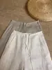 Produto incrível, absolutamente deslumbrante! Calças de linho da moda de perna larga para mulheres, estilo fino de verão, frescas e respiráveis, calças casuais versáteis
