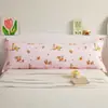 Funda de Almohada Doble Larga, Estilo Largo, Fundas para Almohadas de 1.5m, Seda Estampada, Fundas para Núcleos de Almohada de 1.2m, Extraíble y Lavable, 1.8 Extra Larga