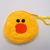 Bolsa de moedas criativa/porta-chaves clutch semicircular espesso brinquedo de pelúcia de desenho animado bolsa de moedas presente