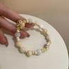 Pulseira série Macaron feminina elefante bebê conta de cerâmica elástica pulseira de nicho pulseira dopamina atacado tendência
