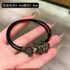 Exquisitos Aros para el Cabello con Flores de Todas las Combinaciones Moda Femenina con Diamantes Incrustados para Coleta Nuevo Estilo Simple Bola en la Cabeza Goma Tendón Adorno para el Cabello