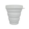 Copo de aço inoxidável ao ar livre boca portátil montanhismo caminhadas pendurado fivela gargarejo copo dobrável presente ecológico silicone copo de água dobrável
