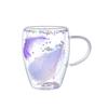 Vaso de arena movediza de vidrio de doble capa, vaso de lentejuelas de doble capa de vidrio de borosilicato, taza para leche para el desayuno, taza para café, vaso para beber de uso doméstico