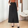 Novas Calças Jacquard Vintage Estilo Chinês Cintura Alta Perna Larga Outono e Inverno 2023 Nova Moda Elegante Versátil Soltas Emagrecimento Calças