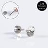 Aretes de Aleación de Titanio G23 Aretes de Varilla Fina con Tornillo Titanio F136 Disco Combinado DIY Perforación de Cartílago Huazi