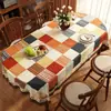 Mantel Ovalado Estilo Americano, Impermeable, Resistente al Aceite, No Requiere Lavado, Nuevo Modelo 2025, Lujo Ligero, Sensación de Alta Gama, Mantel de Cuadros Retro