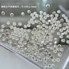 Decoraciones para uñas de arte de uñas de zirconia redonda con base puntiaguda brillante, diamantes de imitación apilados tridimensionales redondos multifacéticos blancos plateados para decoración de uñas