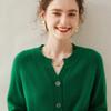 Suéter de Cashmere de Montanha de Três Fios Feminino Cardigan de Sete Pontos Espessado Casaco Suéter Outono e Inverno Manga Longa Quente Top Tricô de Cashmere