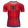 Camiseta de Hombre Estampada en 3D de Aliexpress de Manga Corta Spider-Man Body de Fitness de Alta Elasticidad Ropa Deportiva de Secado Rápido