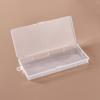 Caja de plástico rectangular transparente para joyería, accesorios para decoración de uñas, herramientas, maquillaje, pinceles, bolígrafos, recargas, caja de almacenamiento de escritorio.