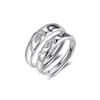 Anillo Sencillo de Amor para Pareja para Hombres y Mujeres Regalo del Día de San Valentín Moda Anillo Abierto con Goteo de Pegamento Anillo de Par en Forma de Corazón
