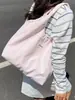 Shuai Mijia 2026 Verão Nova Bolsa de Mão Listrada Estilo Ins Simples e Estilosa Bolsa Tote Portátil para Lancheira para Mulheres