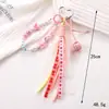 Colgante de Bolsa de Encaje Color Caramelo Miu, Bolas de Cuero Tejido para Teléfono Móvil, Accesorios Colgantes de Bolso de Alta Gama para Mujeres