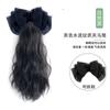 Peruca para Mulheres com Cabelo Médio-Longo, Laço Removível, Clip Rabo de Cavalo Alto, Mesmo Estilo Ondulado, Trança Baixa, Rabo de Cavalo Duplo