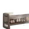 Banqueta para Cambiar Zapatos para Entrada de Casa, Gabinete de Zapatos de Madera Maciza de Lujo Ligero con Asiento, Almacenamiento Integrado para Pasillos Estrechos
