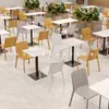 Juego de Mesa y Sillas de Pizarra para Comedor Comercial para Tiendas de Té de Leche, Restaurantes de Hamburguesas, Bares de Snacks, Escuelas y Comedores de Personal de Empresas