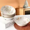 Bol Cubo de 6 Pulgadas Estilo Nuevo Cerámica Doméstica Bol de Neem Bol Grande Colorido Bajo Esmalte Bol de Arroz Vajilla Celebridad de Internet Antiescaldante Personalizado Ins