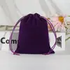 Bolsa de Veludo Preta com Cordão Saco para Embalagem de Joias Armazenamento à Prova de Poeira Bolsa de Veludo para Joias Atacado