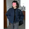Abrigo de lana mujer otoño e invierno nuevo rojo neto estilo coreano versátil holgado casual top corto de lana tendencia