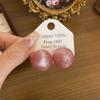 Brincos de coração cor dopamina estilo coreano para mulheres primavera/verão nova moda brincos de pino de resina brincos doces e adoráveis de contas redondas