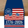 Camino de mesa para el Día de la Independencia de Estados Unidos 2026 Aniversario 250º Conmemorativo Mantel Decorativo Adecuado para Sala de Estar Mesa de Café Cocina Mesa de Comedor