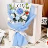 Comercio Exterior Transfronterizo Ramo de Flores de Girasol Tejidas Producto Terminado Rosa de Ganchillo Hecha a Mano Flor Artificial Eterna Souvenir Al Por Mayor