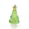 Árbol de Navidad de Vidrio Zibo de 8.5 cm Envuelto en Alambre, Adorno de Vidrio Envuelto en Alambre Puramente Hecho a Mano, Decoración Navideña Creativa Personalizada para Escritorio